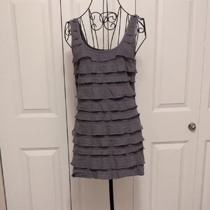 Love on a Hanger Charcoal Layered Tank Top